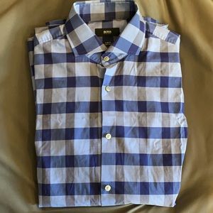 Purple Hugo Boss “Jason” Collared Dress Shirt